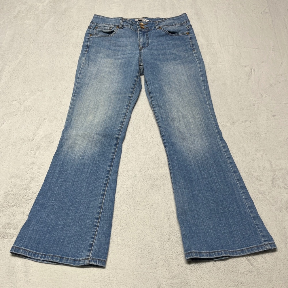 Bandolino Blu‎ Arianna Bootcut Jeans Women 8P Blue Stretch Flap Pocket